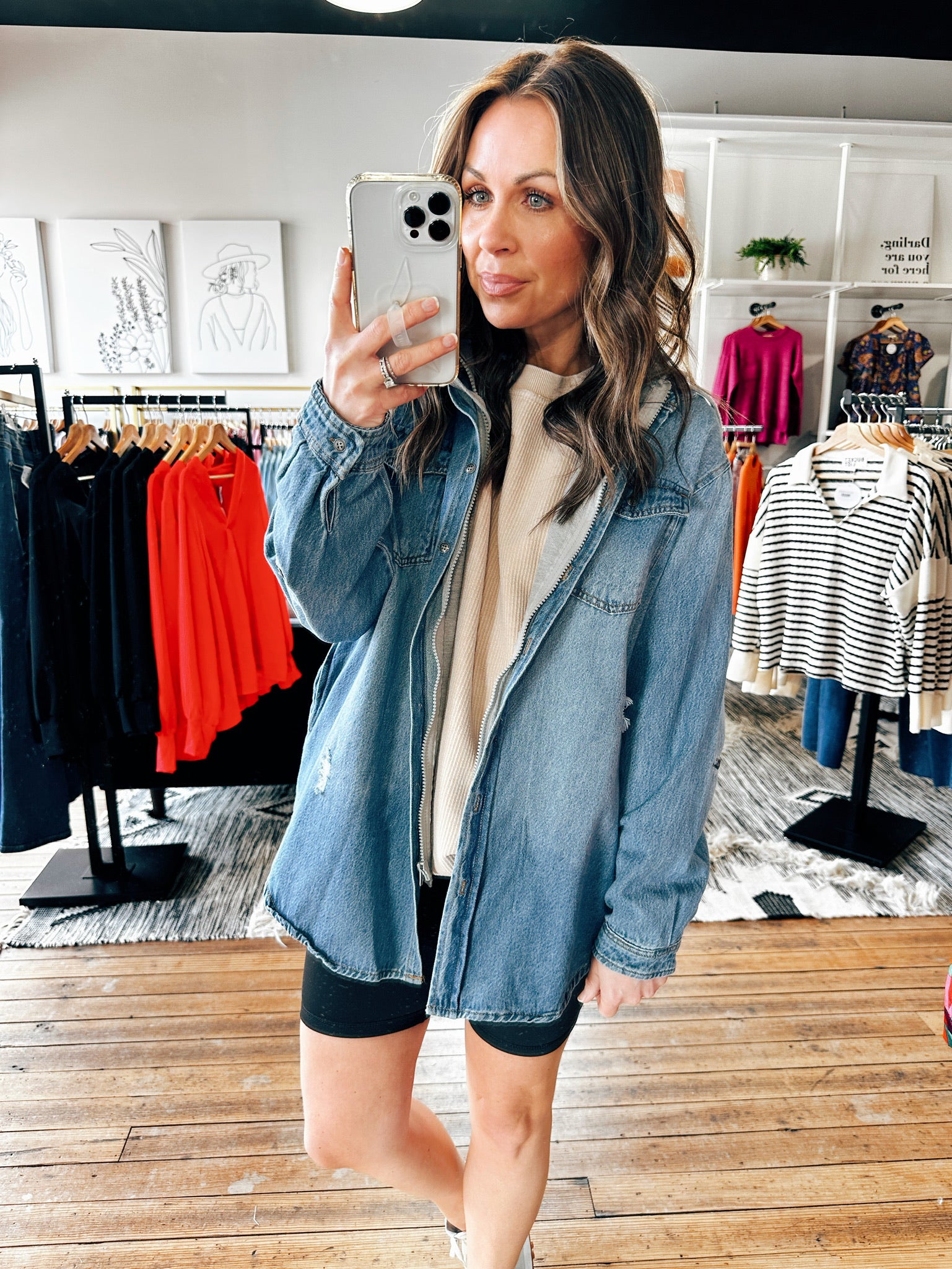 Vintage Denim Hooded Jacket