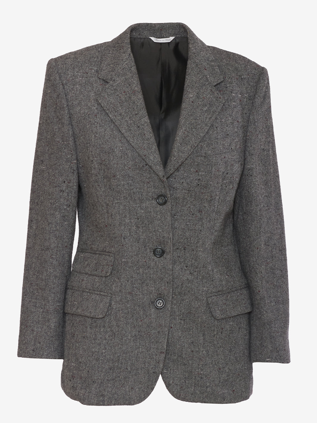 Vintage single-breasted gray wool blazer