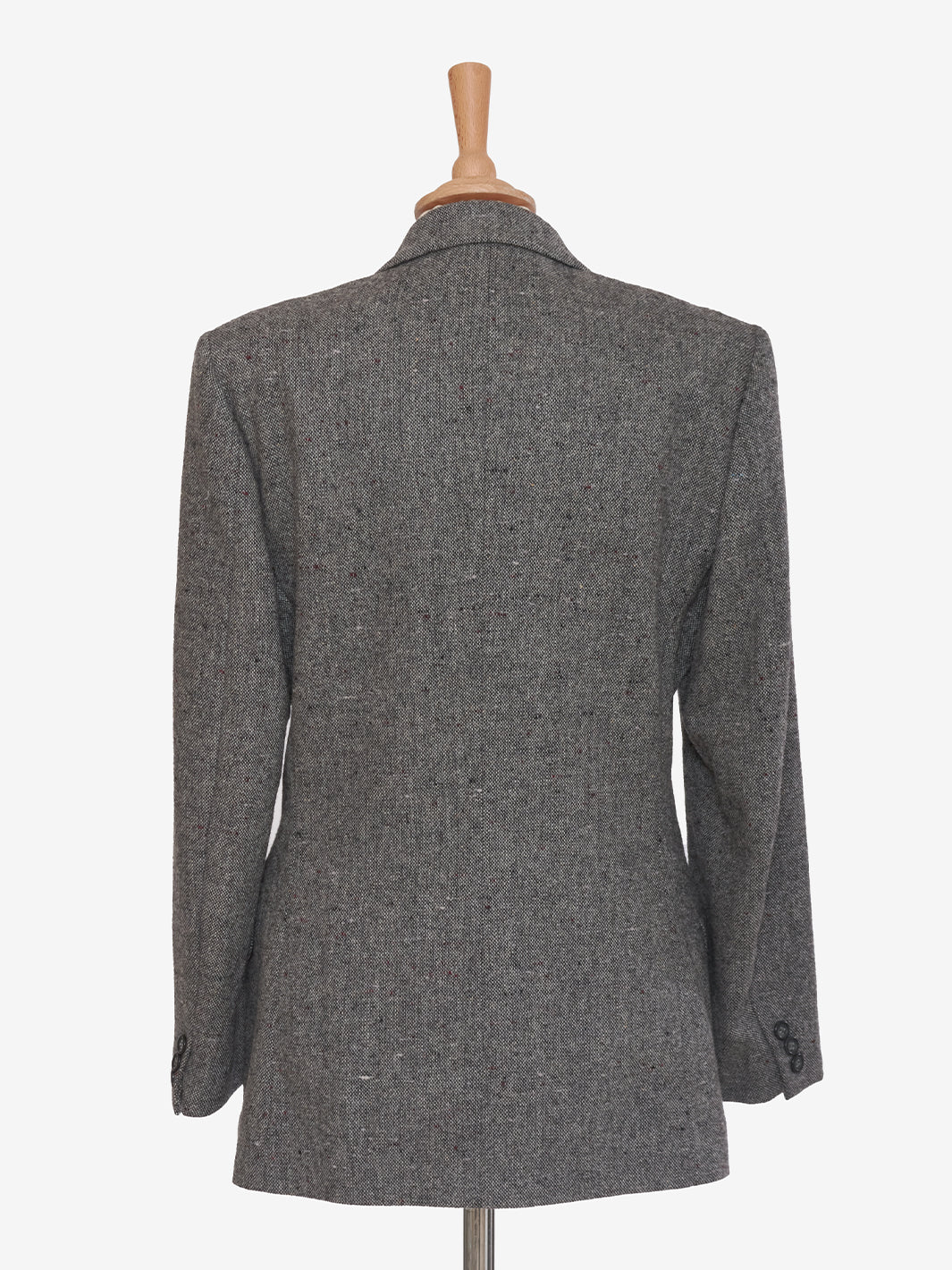 Vintage single-breasted gray wool blazer