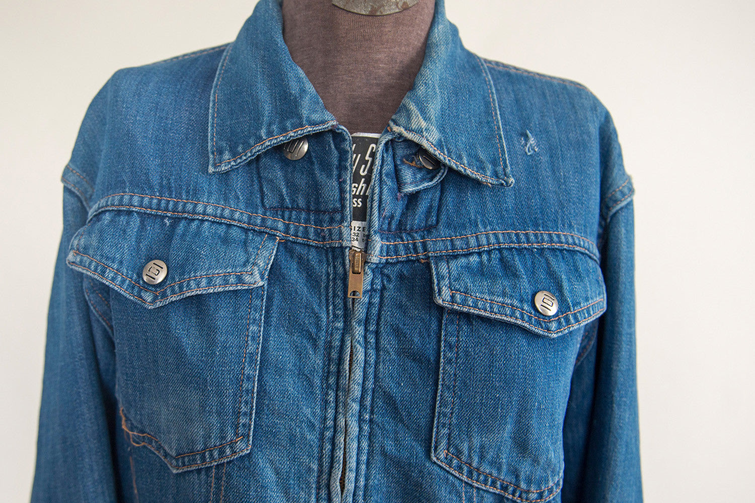 Vintage Women’s Denim Jacket - Montgomery Ward 101 Zip-Up