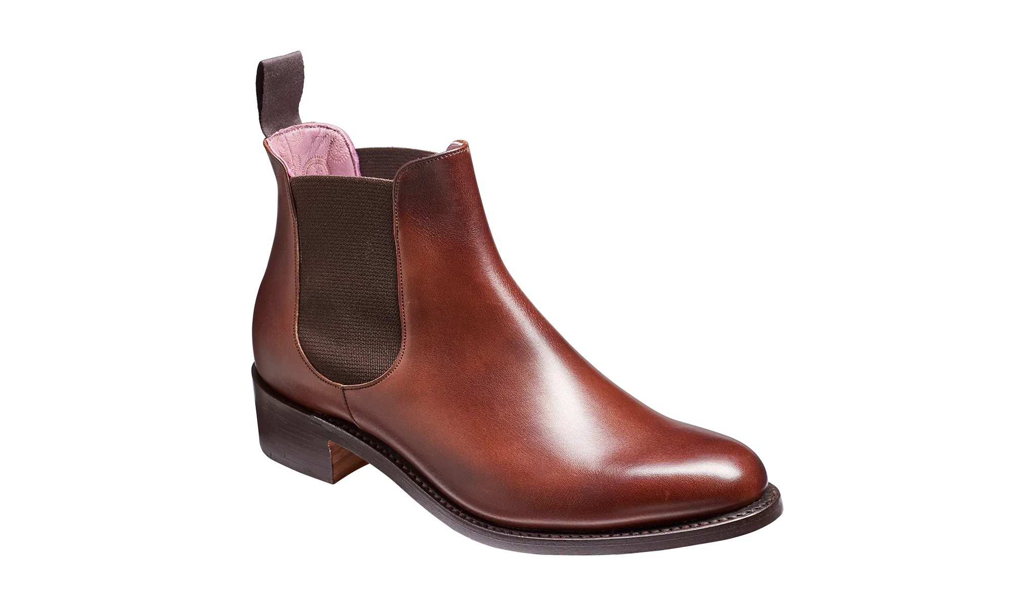 Violet - Walnut Calf / Brown Elastic Chelsea Boot