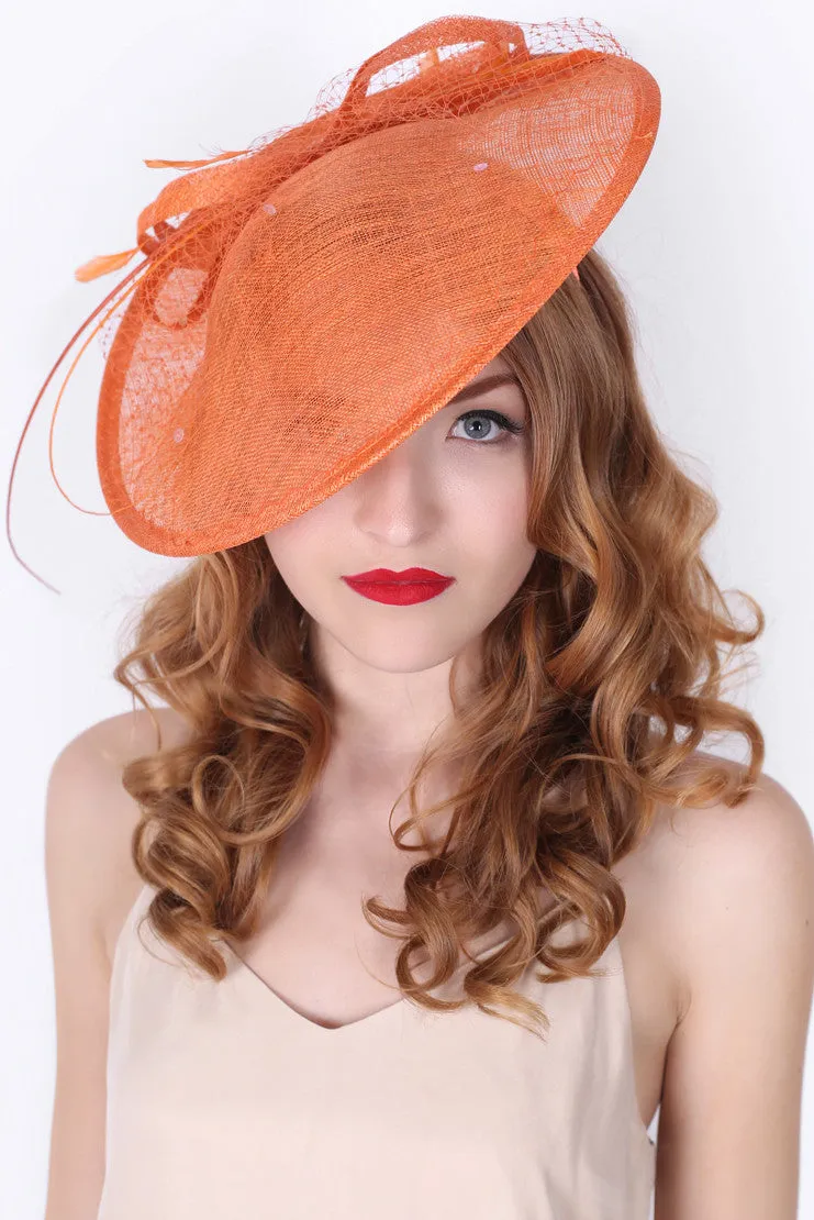 Wendy Fascinator - Orange