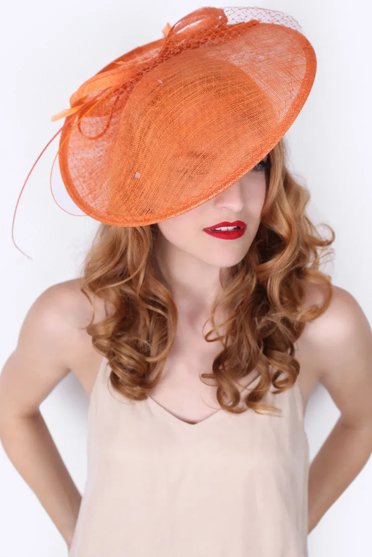 Wendy Fascinator - Orange