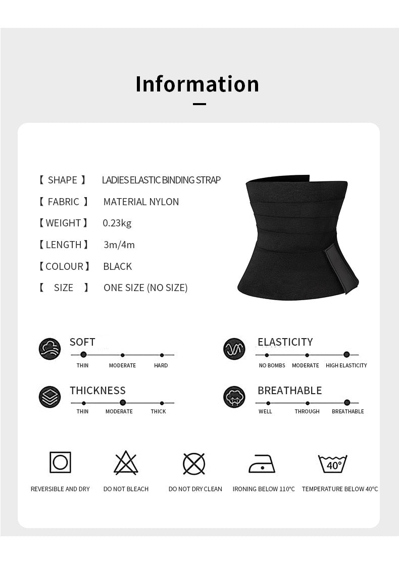 Women's Bandage Wrap Waist Trainer Body Shaper Tummy Control