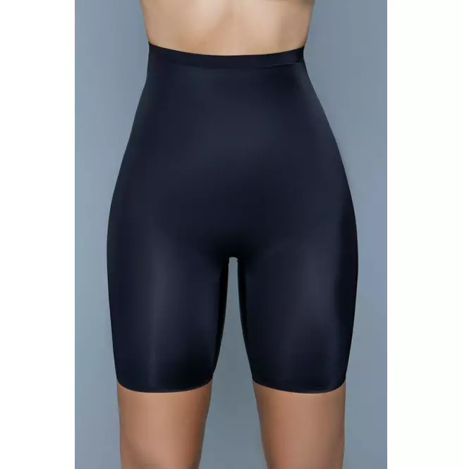 Women’s Black Mid-Waist Mid-Thigh Shapewear Shorts