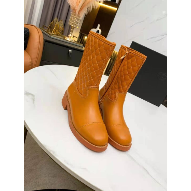 Women's Genuine Leather Round Toe Classic Ankle Zipper Boots Shoes