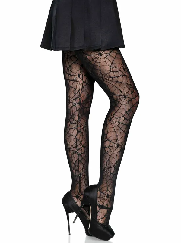 Women's Spiderweb Lace Tights