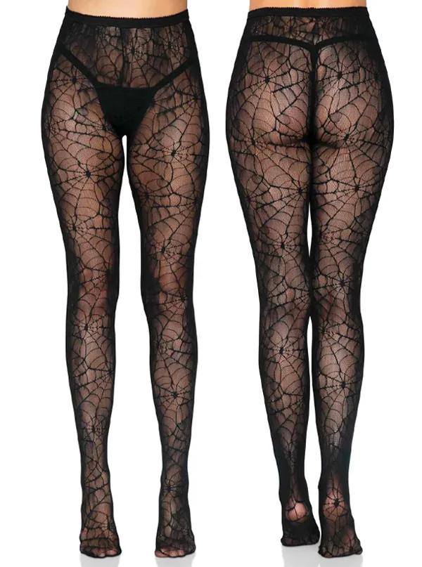 Women's Spiderweb Lace Tights