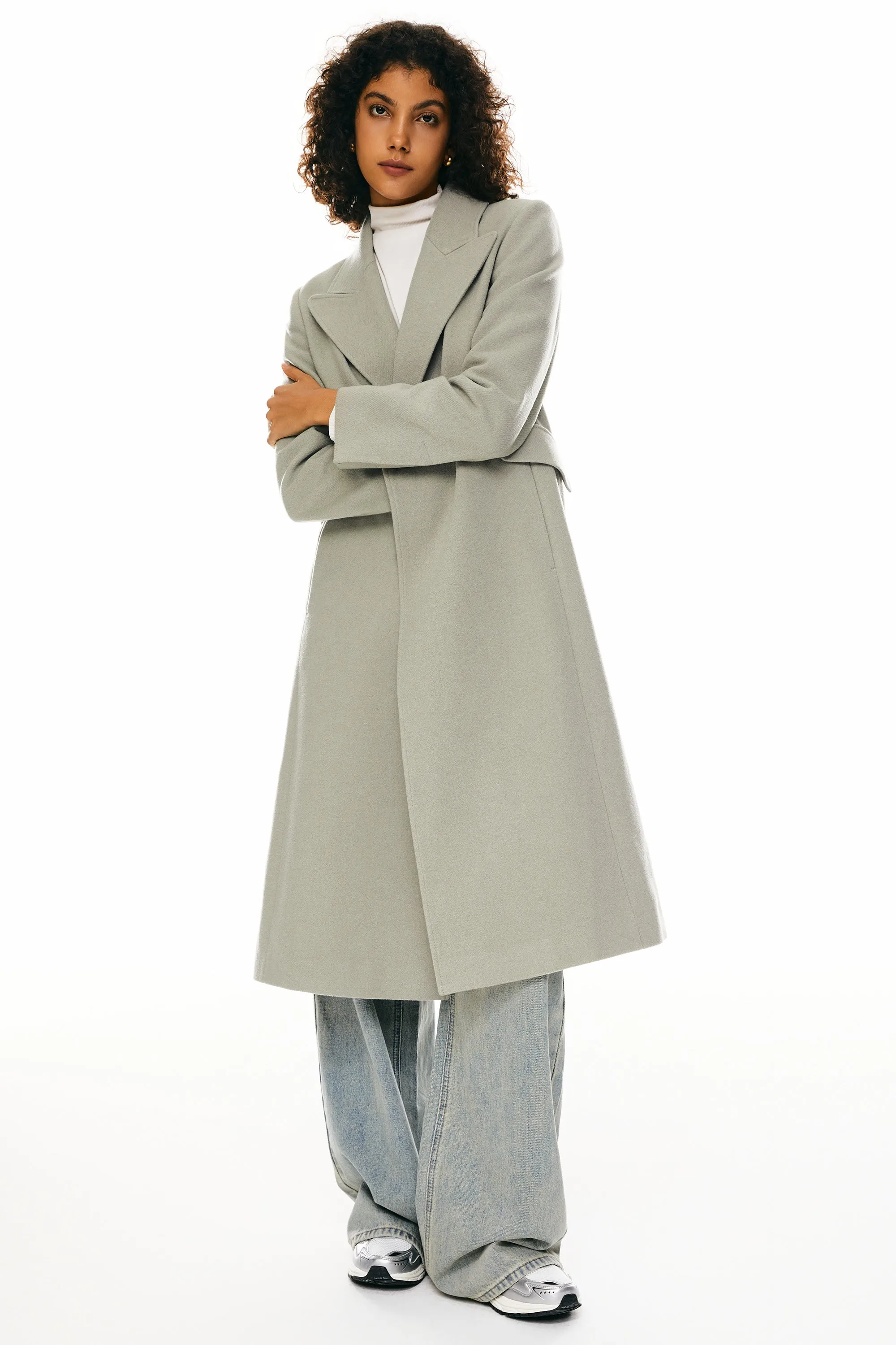 Wool Blend Long Coat