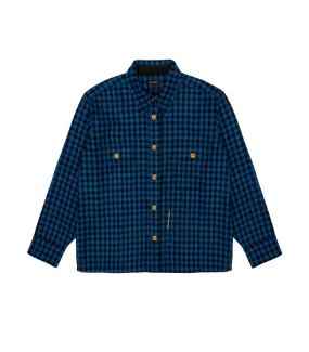 WOOL OVERSHIRT - BLUE