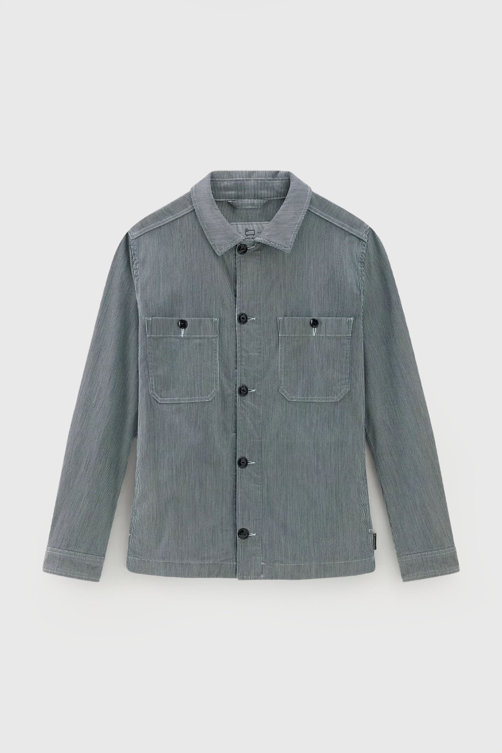 Woolrich Overshirt Striped Azzurro Uomo