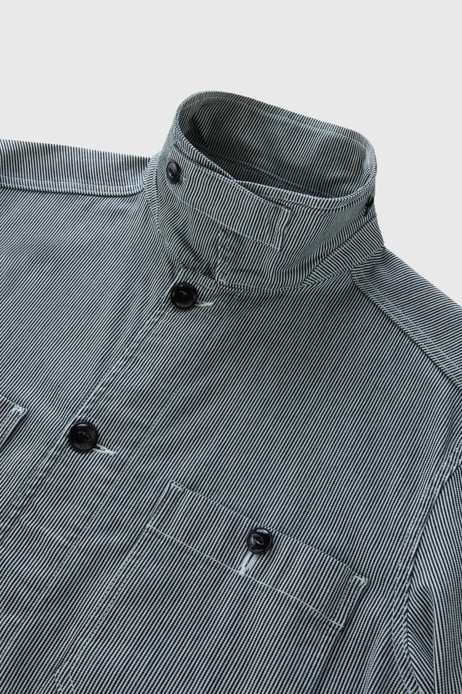 Woolrich Overshirt Striped Azzurro Uomo