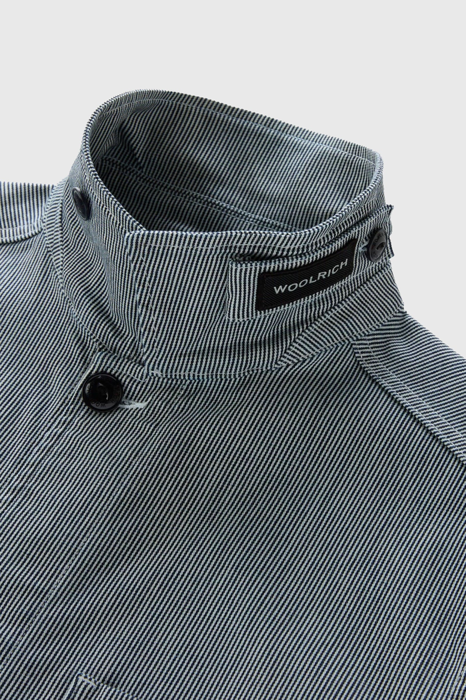 Woolrich Overshirt Striped Azzurro Uomo