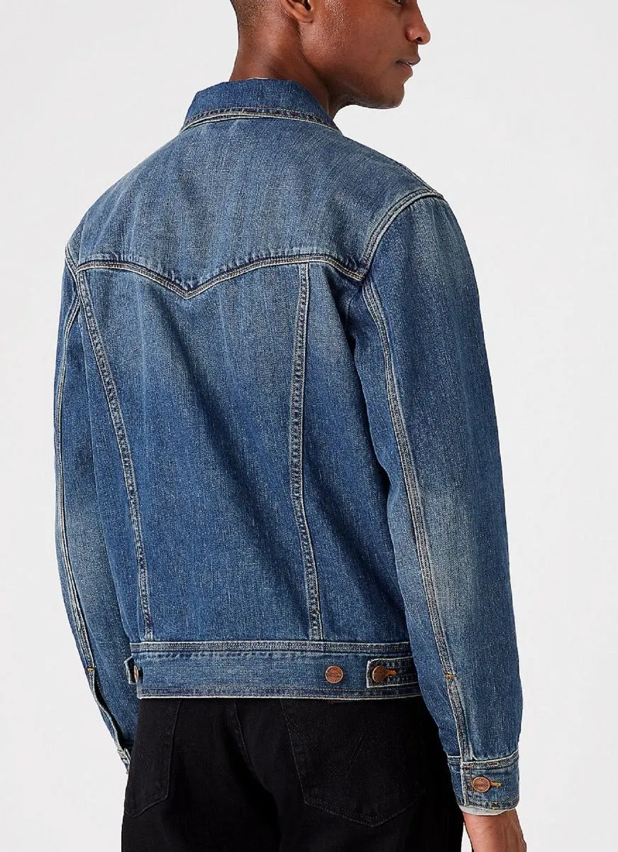 Wrangler Western Denim Jacket Mid Stone