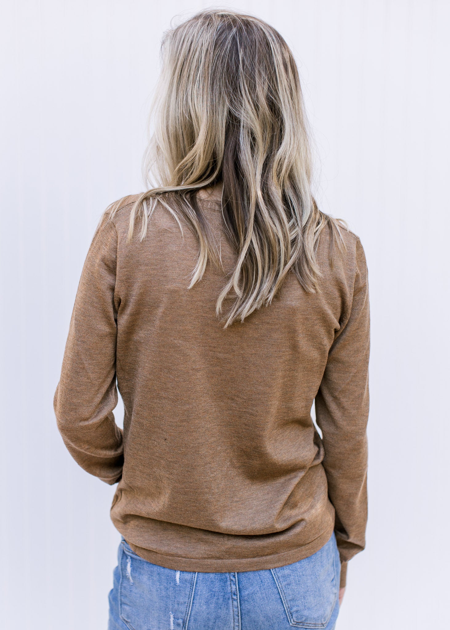 X Closet Staple Sweater in Camel