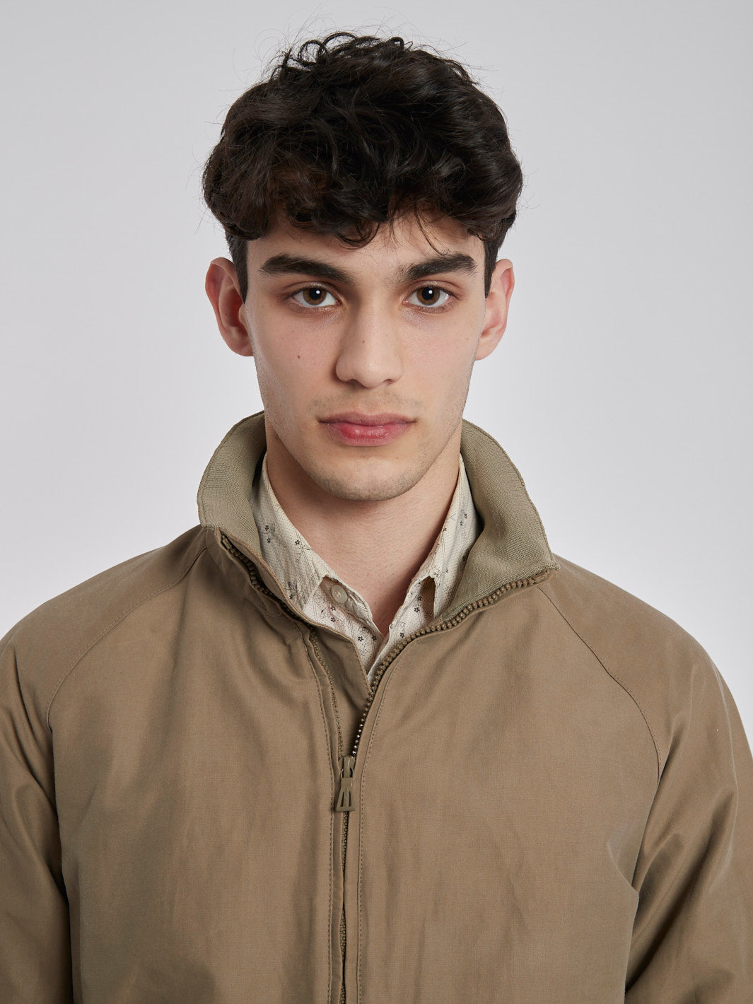 Y2K Henri Lloyd bomber jacket in light brown technical fabric