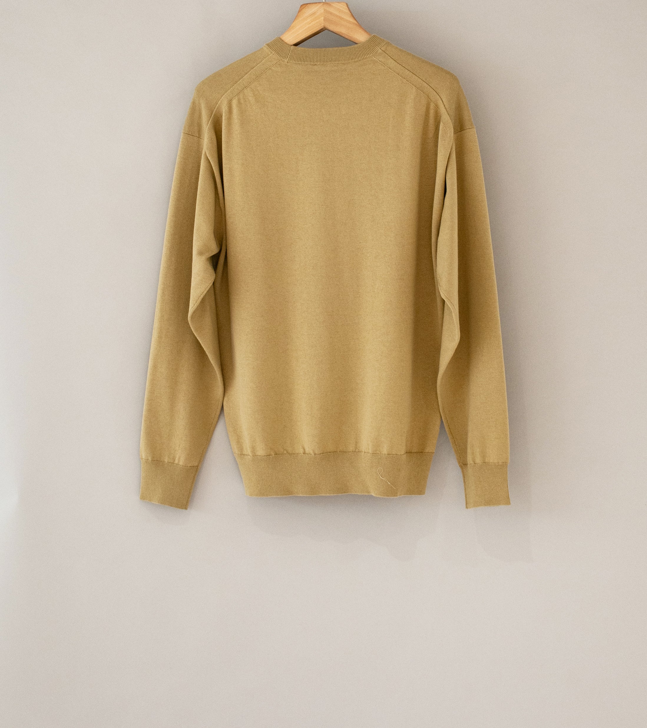 YLÈVE 'Giza Cotton Knit Pullover' (Beige)