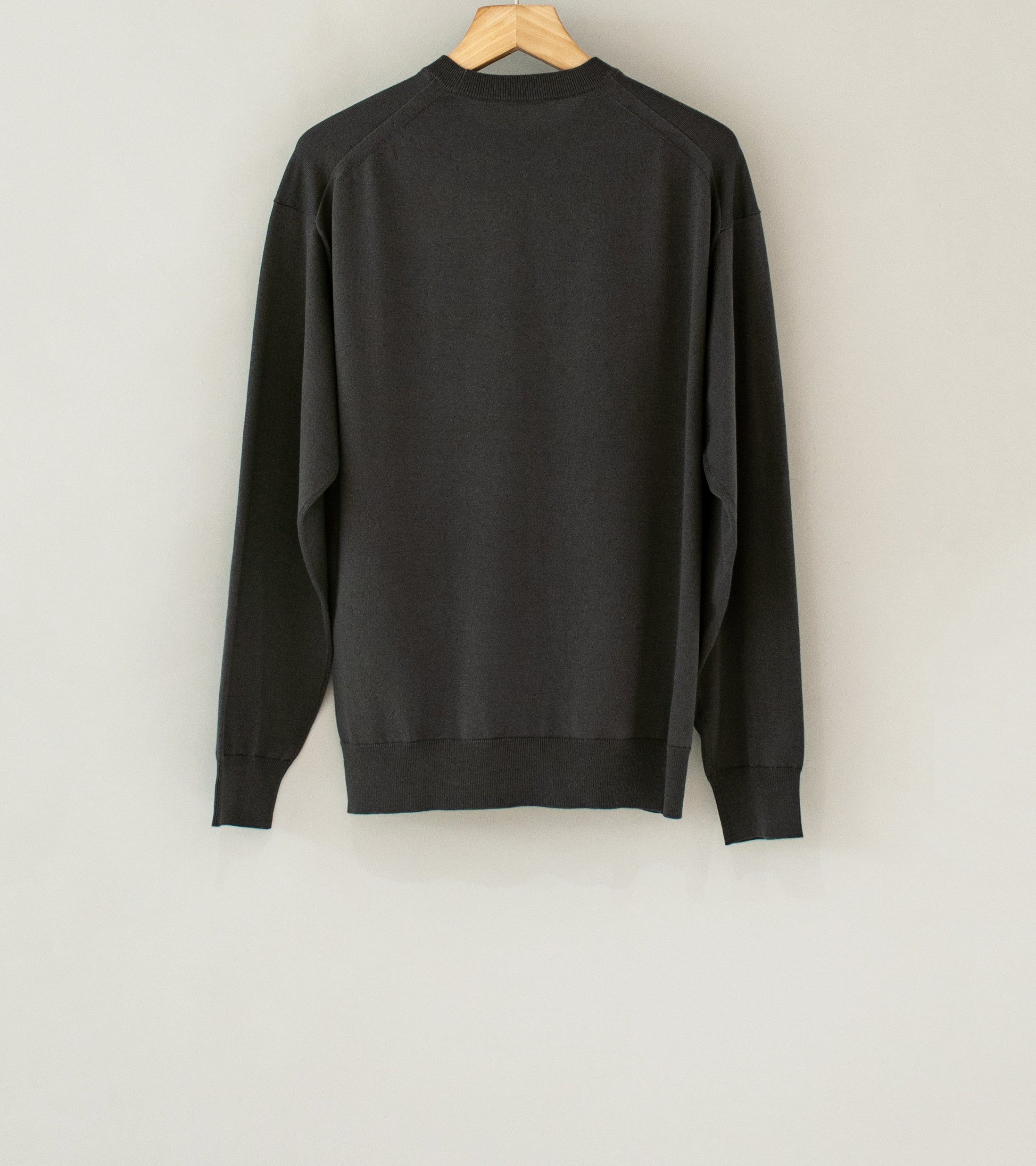 YLÈVE 'Giza Cotton Knit Pullover' (Grey)