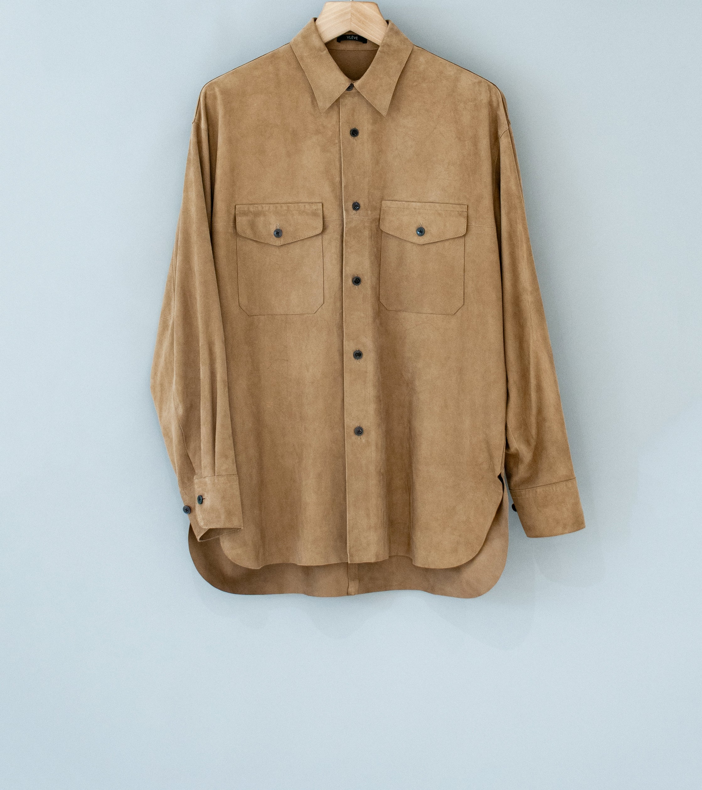 YLÈVE 'Suede Shirt' (Beige)