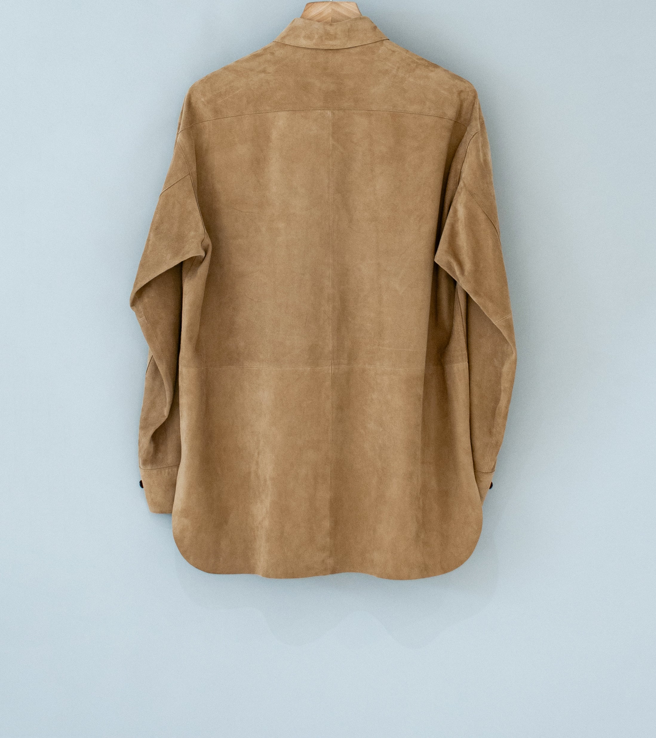 YLÈVE 'Suede Shirt' (Beige)