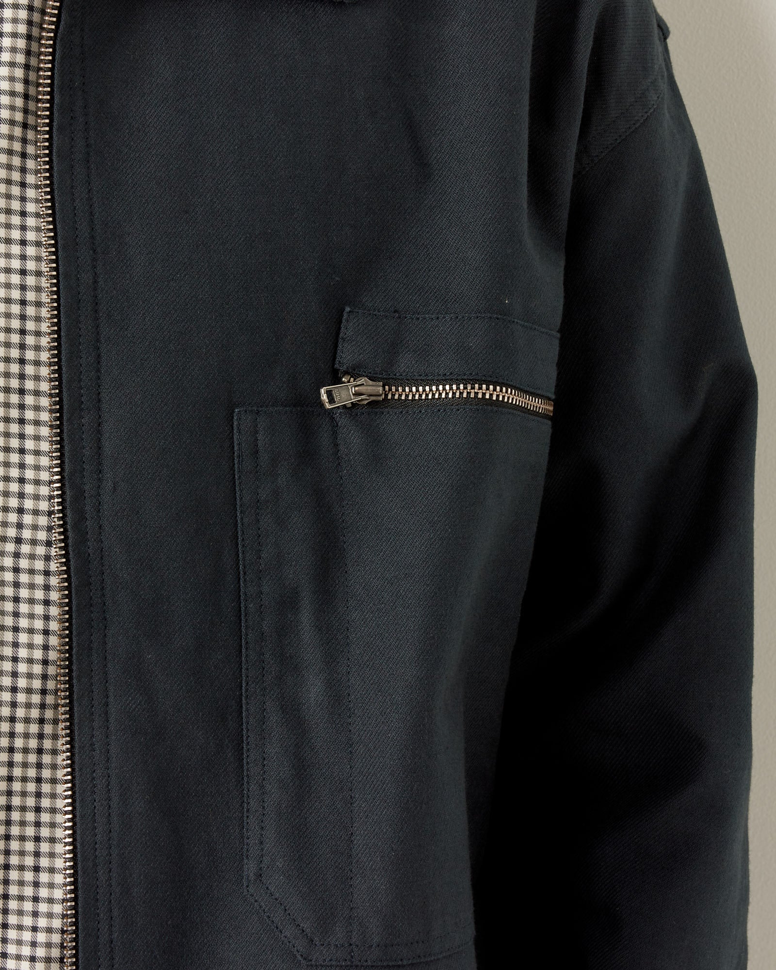 Zip Overshirt in Dark Navy