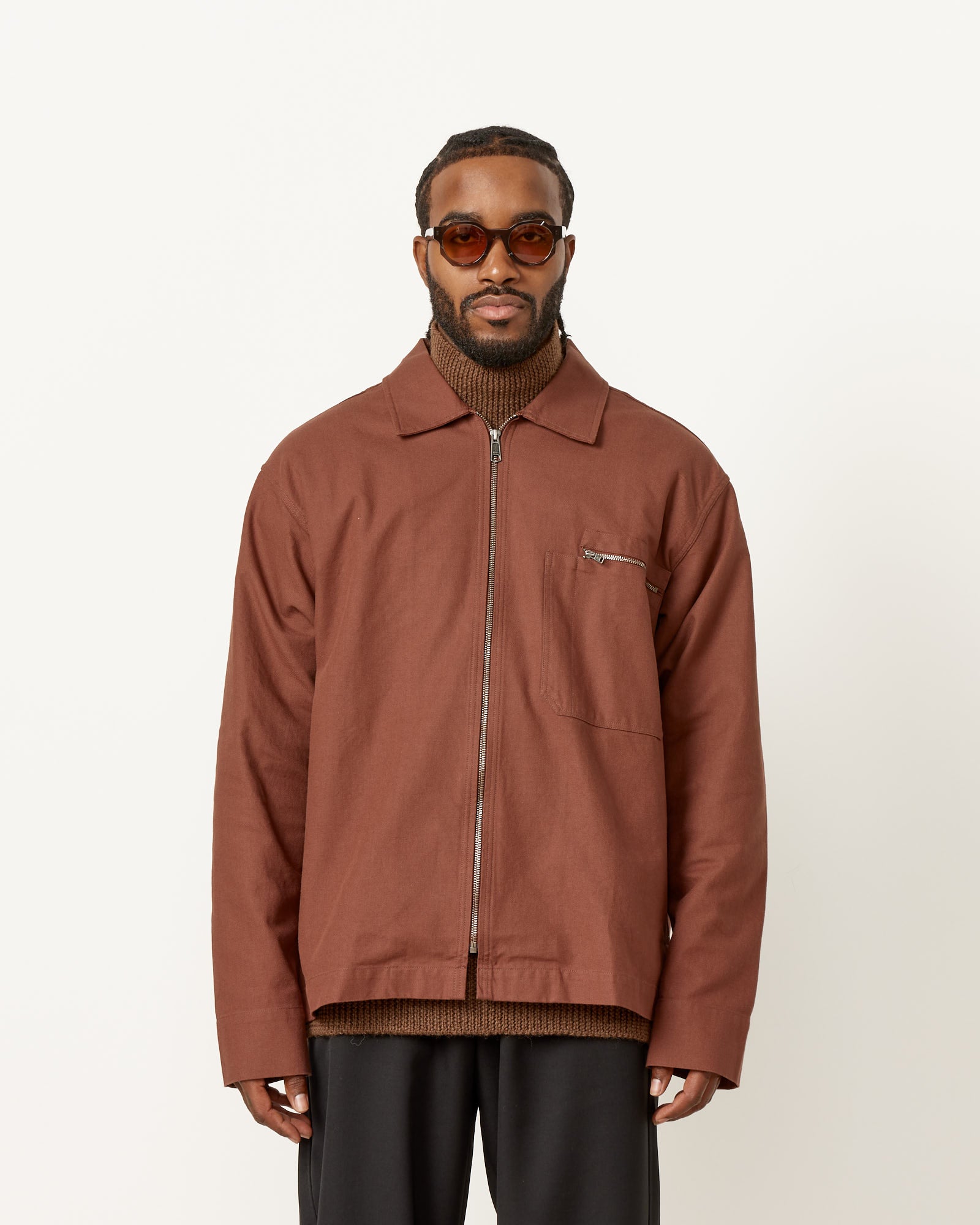 Zip Overshirt in Mineral