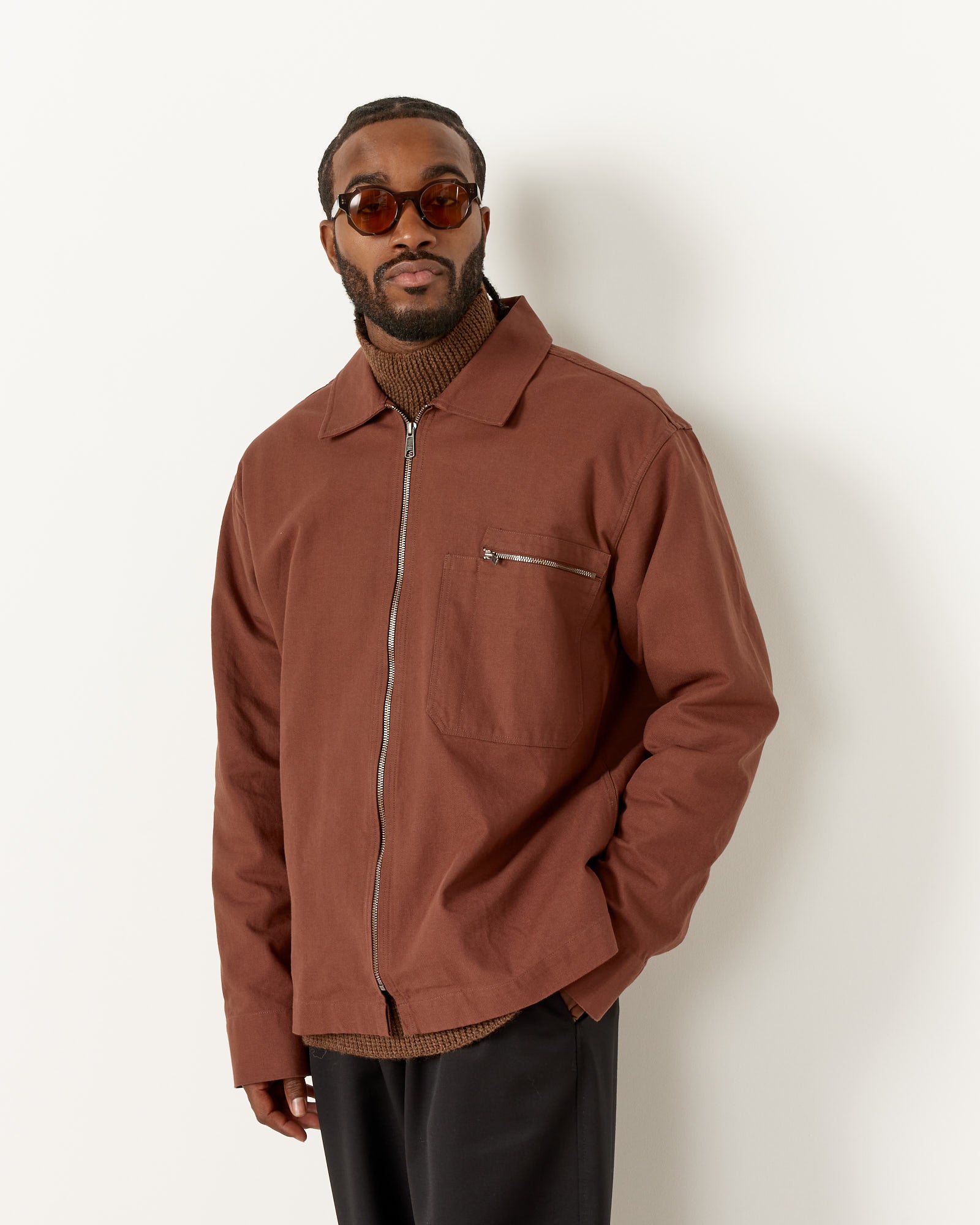 Zip Overshirt in Mineral