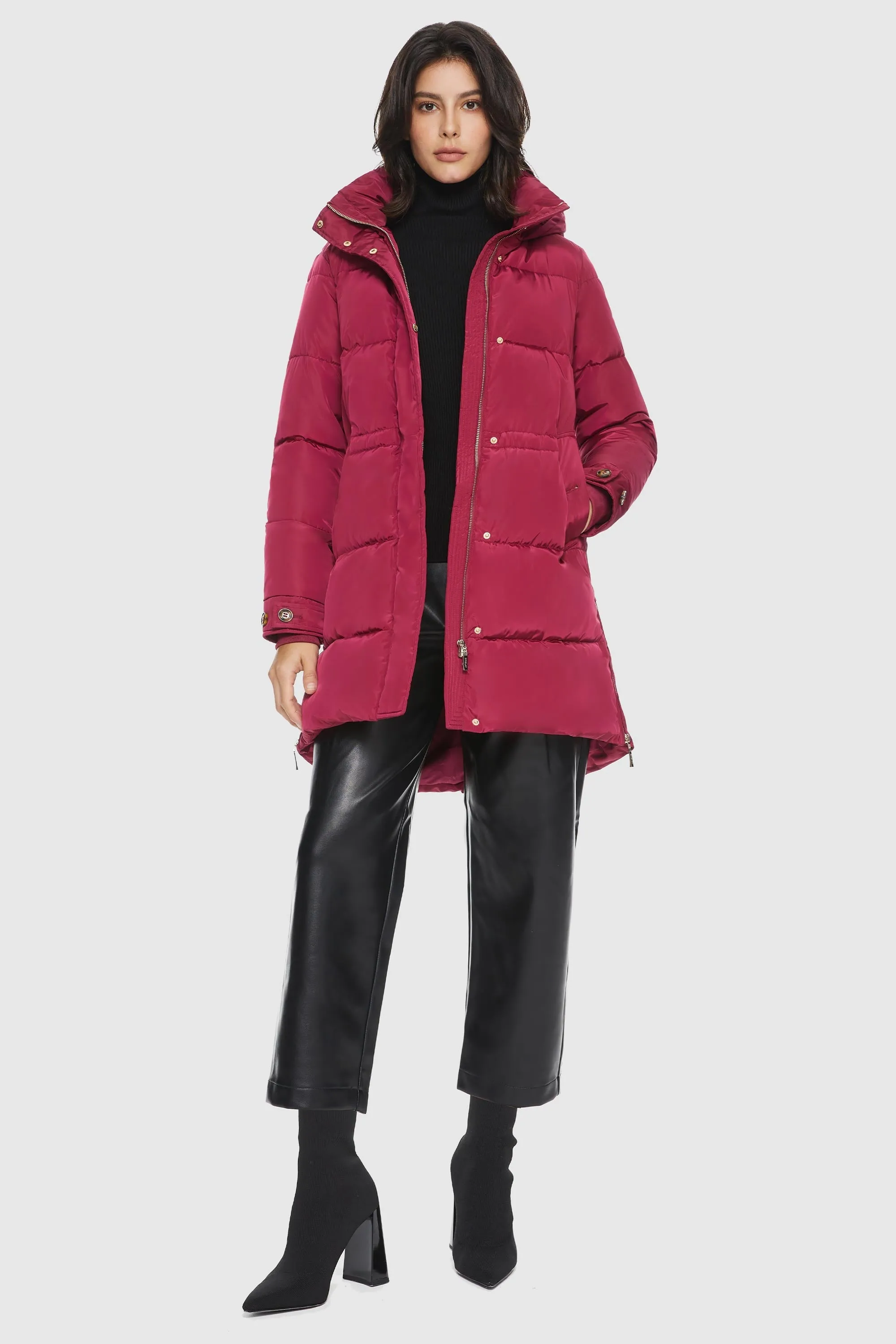 Zipper Winter Thickened Puffer Coat