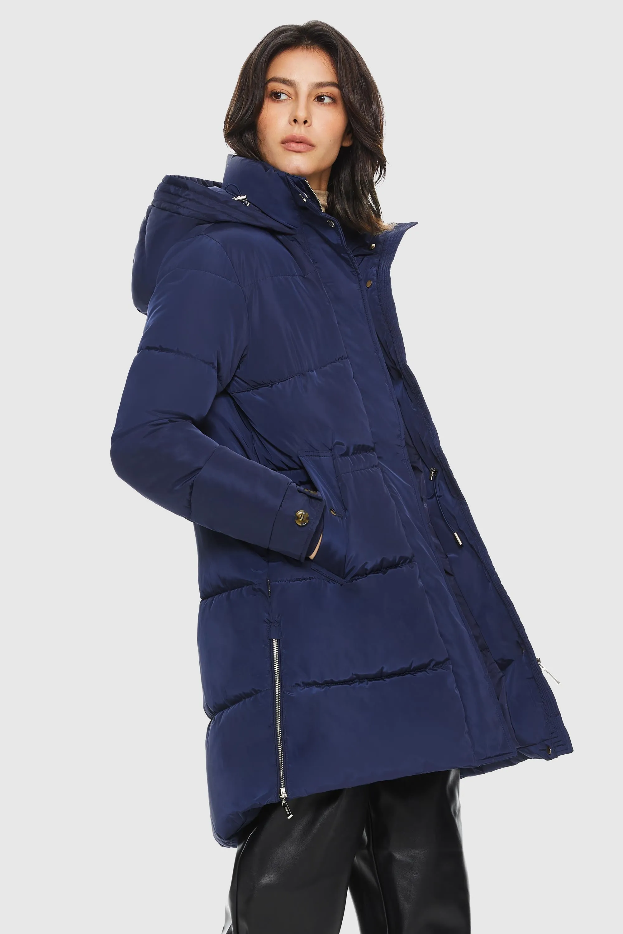 Zipper Winter Thickened Puffer Coat